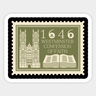 Reformed christian art. 1646 The Westminster Confession of Faith. Sticker